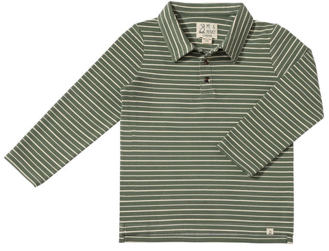 Me & Henry Spencer Polo Top - Forest/Cream