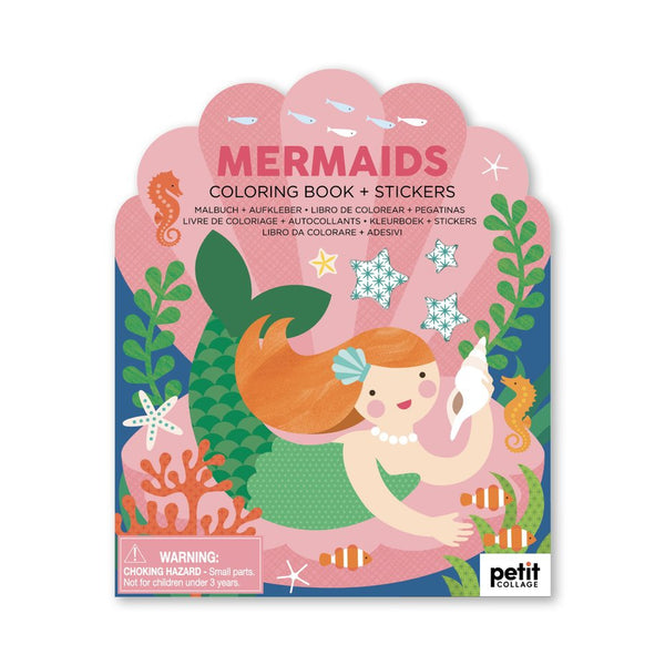 Mermaids Coloring Book + Sitckers-0810073340909-Pumpkin Pie Kids Canada