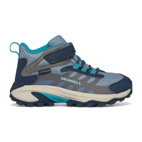 Merrell Moab Speed 2 Mid WP Hiker - Stone/Blue/Turquoise-MK167911 11 M-Pumpkin Pie Kids Canada