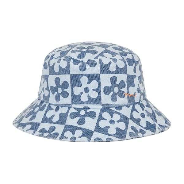 Millymook Bucket Hat - Kiah Denim-Pumpkin Pie Kids Canada