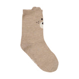 Minymo 3D Socks 2pk - Light Grey Melange-Pumpkin Pie Kids Canada