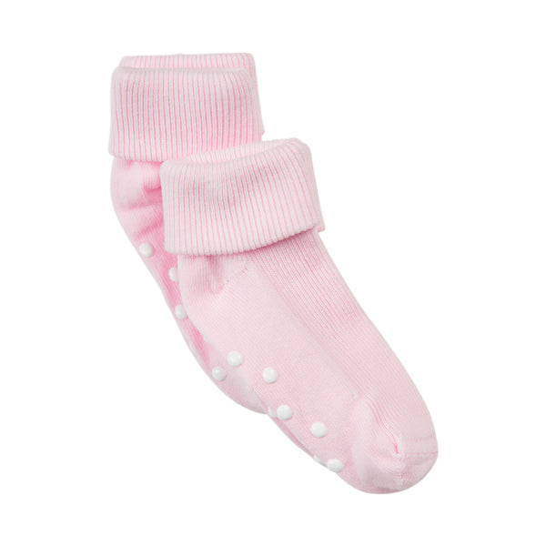 Minymo Baby Rib Sock ABS 2pk - Light Rose-Pumpkin Pie Kids Canada