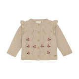 Minymo Cardigan - Beige Melange-Pumpkin Pie Kids Canada