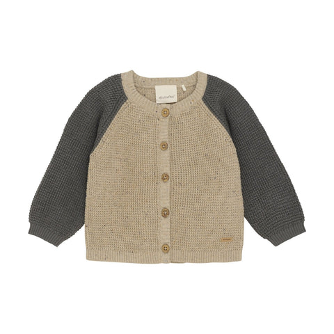 Minymo Cardigan - Beige Melange-Pumpkin Pie Kids Canada