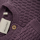 Minymo Cardigan - Black Plum-Pumpkin Pie Kids Canada