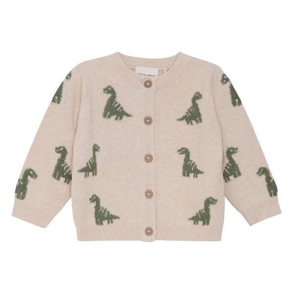 Minymo Cardigan - Light Beige Melange Dino-Pumpkin Pie Kids Canada