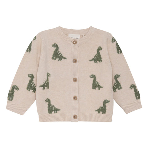 Minymo Cardigan - Light Beige Melange Dino-Pumpkin Pie Kids Canada