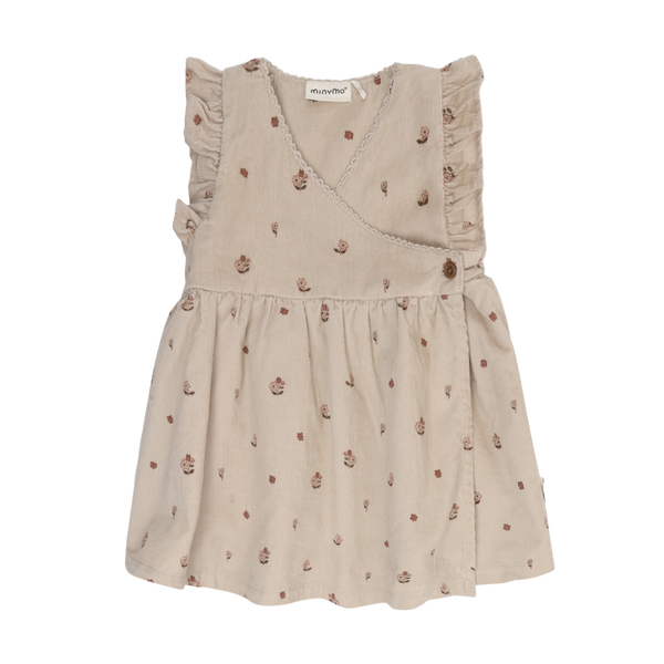 Minymo Cord Dress - Feather Grey-114430-1206 3M-Pumpkin Pie Kids Canada