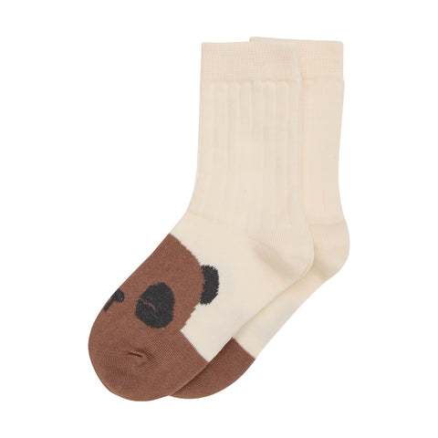 Minymo Crew Socks 2pk - Off White-Pumpkin Pie Kids Canada