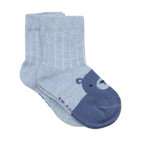 Minymo Crew Socks 2pk - Winter Sky-Pumpkin Pie Kids Canada