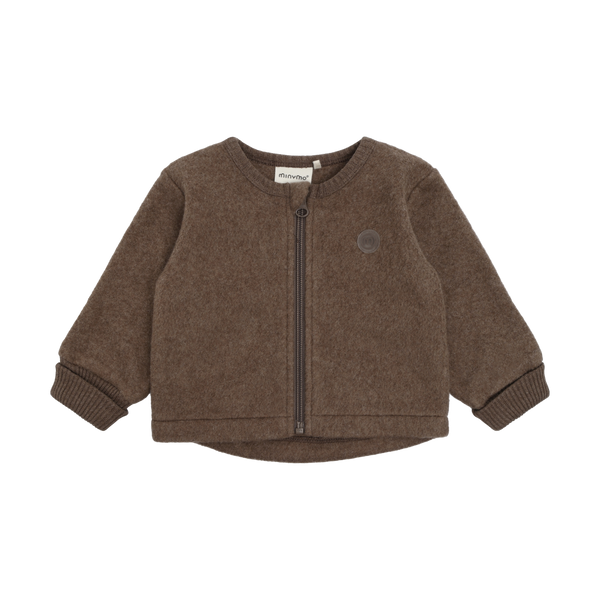 Minymo Fleece Jacket - Chocolate Chip-114494-2502 3M-Pumpkin Pie Kids Canada