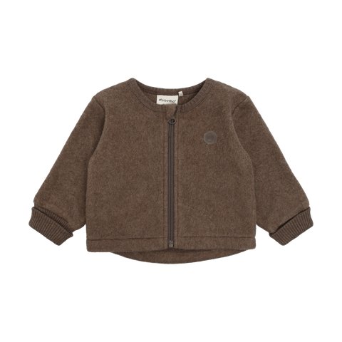 Minymo Fleece Jacket - Chocolate Chip-114494-2502 3M-Pumpkin Pie Kids Canada