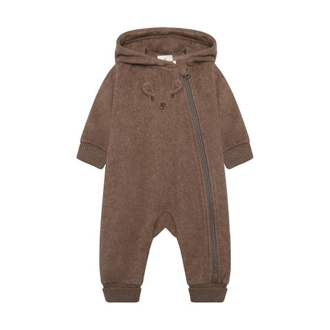 Minymo Fleece Suit - Chocolate Chip-114496-2502 3M-Pumpkin Pie Kids Canada