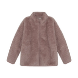 Minymo Glitter Teddy Jacket - Fawn-124473-6510 2-Pumpkin Pie Kids Canada