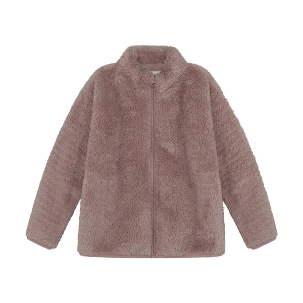 Minymo Glitter Teddy Jacket - Fawn-124473-6510 2-Pumpkin Pie Kids Canada