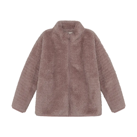 Minymo Glitter Teddy Jacket - Fawn-124473-6510 2-Pumpkin Pie Kids Canada