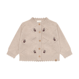 Minymo Knit Cardigan - Beige Melange-114470-2055 3M-Pumpkin Pie Kids Canada