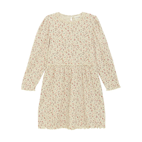 Minymo Rib Dress - Sandshell-Pumpkin Pie Kids Canada