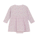 Minymo Rib Dress - Tender Touch Floral-Pumpkin Pie Kids Canada