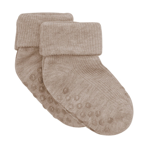 Minymo Rib Socks ABS2 2pk - Silver Mink-6164-235 19/22-Pumpkin Pie Kids Canada