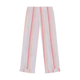 Minymo Seersucker Pants - Bright White Stripe-Pumpkin Pie Kids Canada
