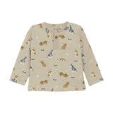 Minymo Top - Beige Melange-Pumpkin Pie Kids Canada