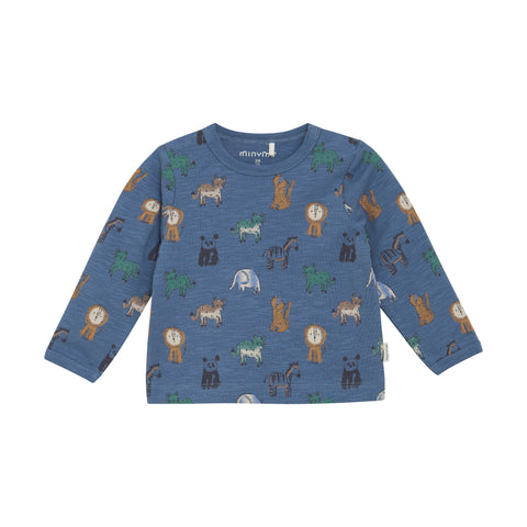Minymo Top - China Blue-Pumpkin Pie Kids Canada