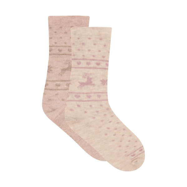 Minymo Wool Socks 2pk - B/L-6914-518 15/18-Pumpkin Pie Kids Canada