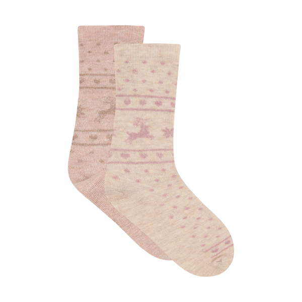 Minymo Wool Socks 2pk - B/L-6914-518 15/18-Pumpkin Pie Kids Canada