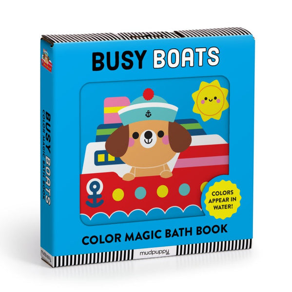 Mudpuppy Busy Boats Color Magic Bath Book-9780735387713-Pumpkin Pie Kids Canada