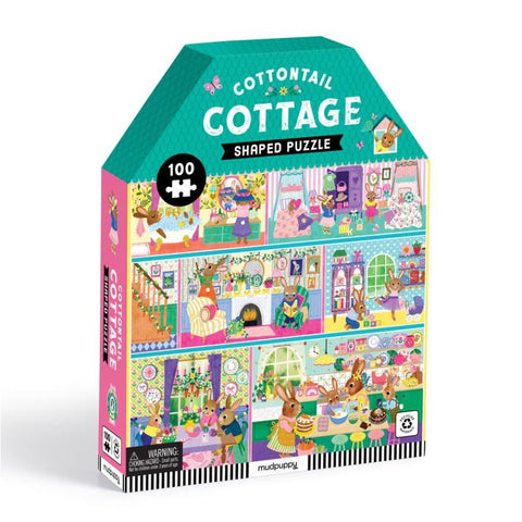 Mudpuppy Cottontail Cottage Puzzle 100pc-9780735387584-Pumpkin Pie Kids Canada