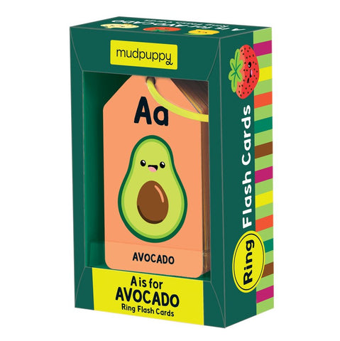 Mudpuppy Is For Avocado Flash Cards-Pumpkin Pie Kids Canada