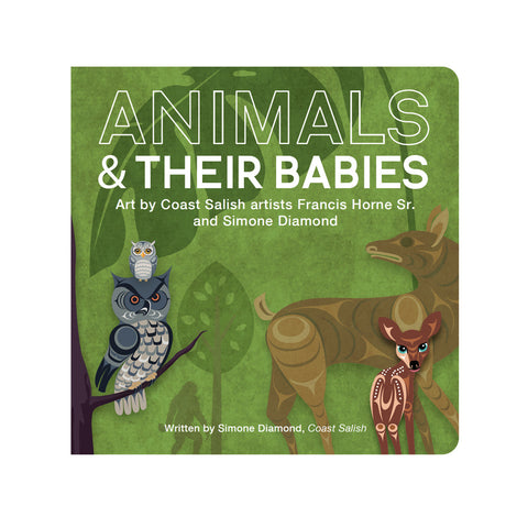 Native Northwest Animals & Their Babies Board Book-CBB23-Pumpkin Pie Kids Canada