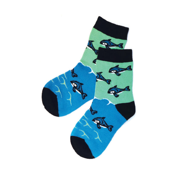 Native Northwest Crew Socks - Whale-SOCK101 S-M-Pumpkin Pie Kids Canada