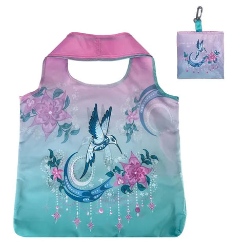 Native Northwest Foldable Shopping Bag - Hummingbird-FBAG66-Pumpkin Pie Kids Canada