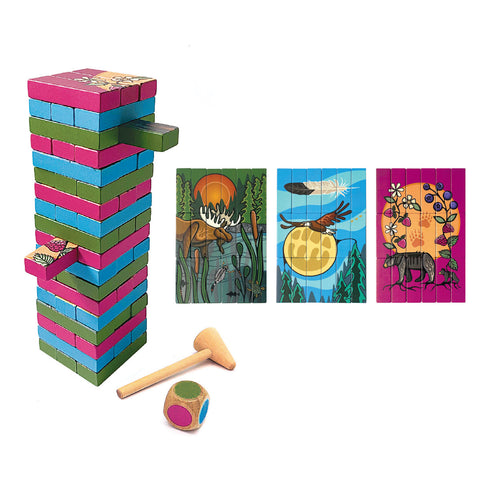 Native Northwest Multi-Game Wood Block Set - All My Relatives-MG102-Pumpkin Pie Kids Canada