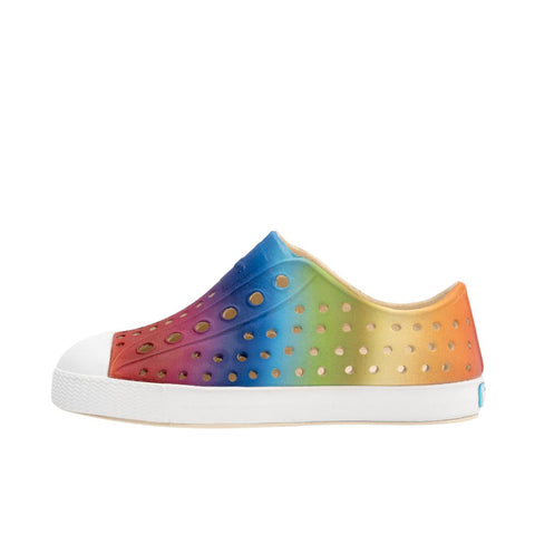 Native Shoes Jefferson - Bone White/Shell White/Rainbow Gradient-13111501-3148 C7-Pumpkin Pie Kids Canada