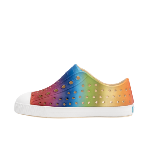 Native Shoes Jefferson - Bone White/Shell White/Rainbow Gradient-Pumpkin Pie Kids Canada