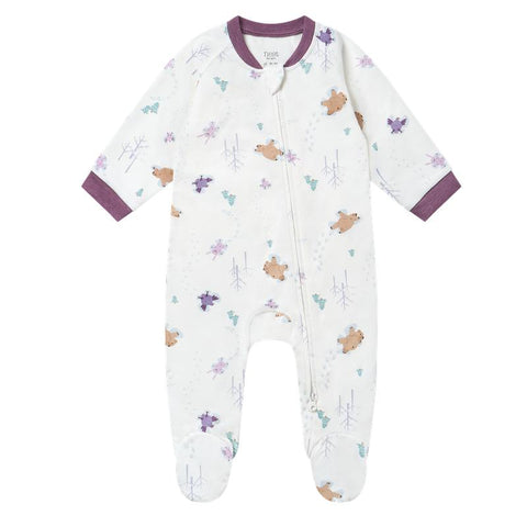Nest Footed Sleeper - Snow Angels-ND25F212U07SNA52-Pumpkin Pie Kids Canada