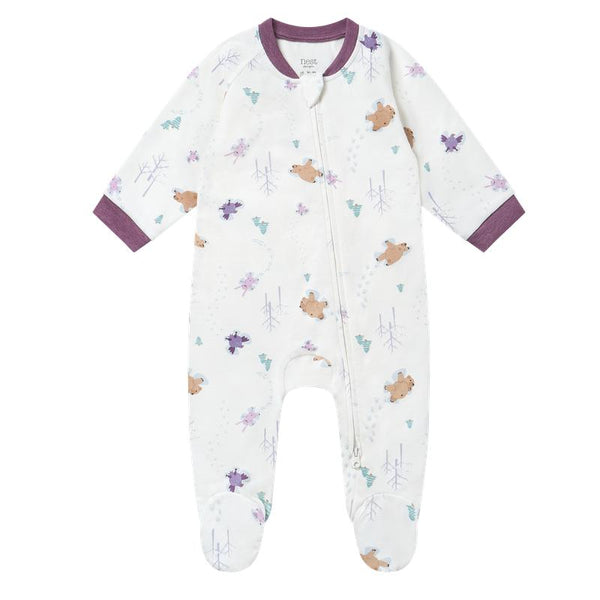Nest Footed Sleeper - Snow Angels-Pumpkin Pie Kids Canada
