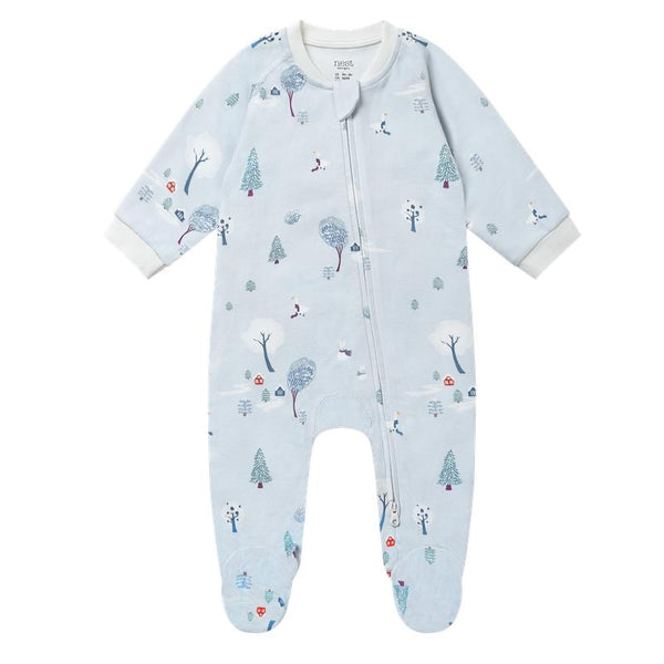 Nest Footed Sleeper - Snowy Snuggles-ND25F212U07SSN52-Pumpkin Pie Kids Canada