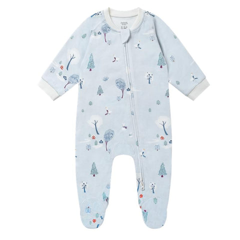 Nest Footed Sleeper - Snowy Snuggles-ND25F212U07SSN52-Pumpkin Pie Kids Canada
