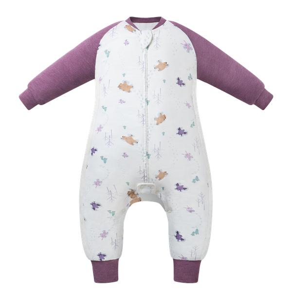 Nest L/S Footed Sleep Bag - Snow Angels-Pumpkin Pie Kids Canada