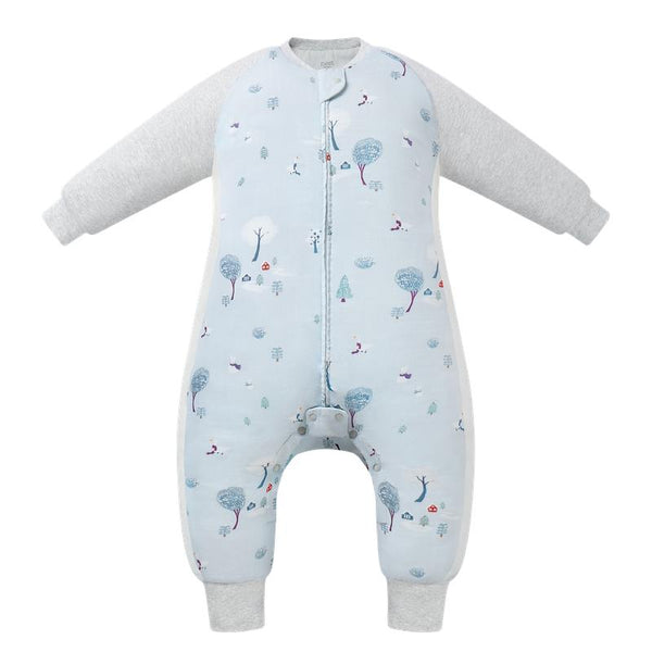 Nest L/S Footed Sleep Bag - Snowy Snuggles-Pumpkin Pie Kids Canada