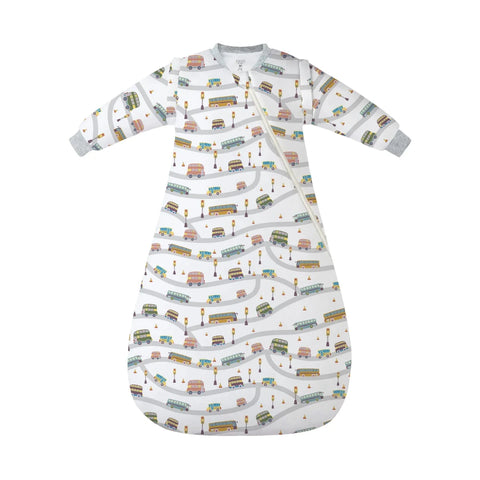 Nest Sleep Bag - Wheels on the Bus-NDB6F121U03WOB1 80 1.0T-Pumpkin Pie Kids Canada