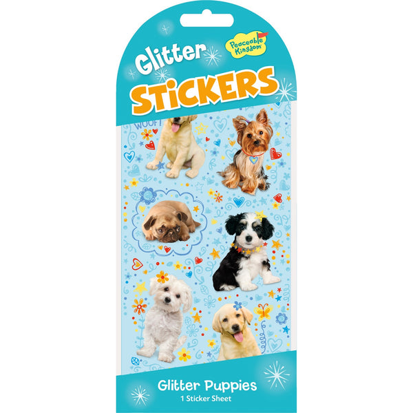 Peaceable Kingdom Stickers - Glitter Puppies-Pumpkin Pie Kids Canada