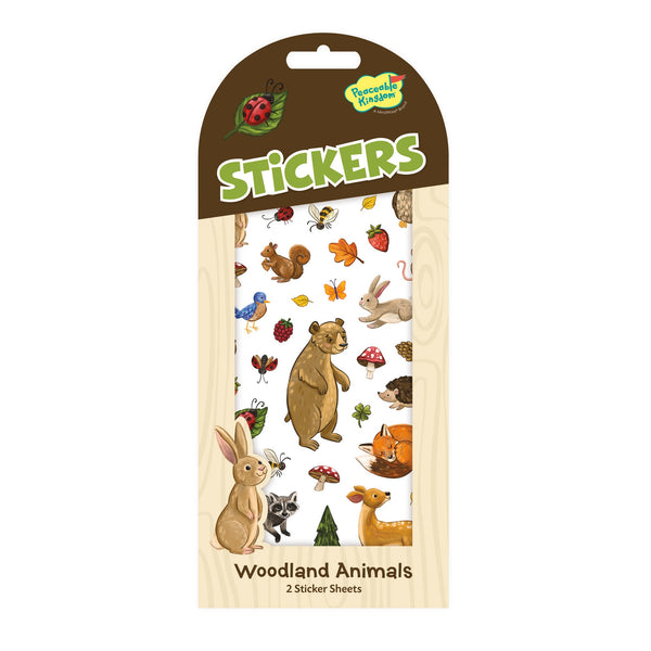 Peaceable Kingdom Stickers - Glitter Woodland Animals-14395679-Pumpkin Pie Kids Canada