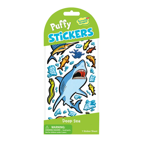 Peaceable Kingdom Stickers - Puffy Deep Sea-STK246-Pumpkin Pie Kids Canada