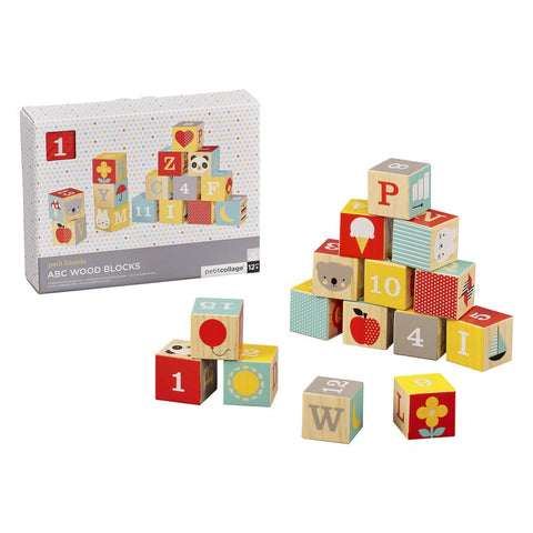 Petit Collage ABC Wood Blocks-Pumpkin Pie Kids Canada