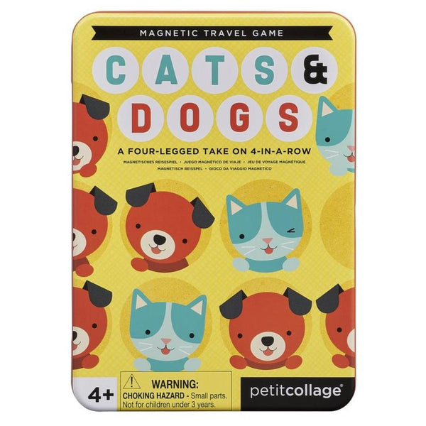 Petit Collage Cats & Dogs Four-in-a-Row Magnetic Game-0736313545081-Pumpkin Pie Kids Canada